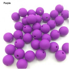 10mm Baby-Safe Silicone Round Beads - Purple