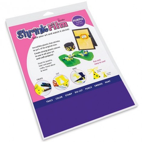 Grafix Shrink Plastic - Purple - Pack 6 sheets