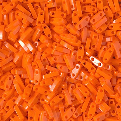 5x1.2mm Miyuki Quarter Tila Beads - Opaque Orange - 10gm