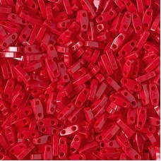 5x1.2mm Miyuki Quarter Tila Beads - Opaque Red - 10gm
