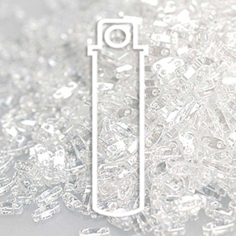 5x1.2mm Miyuki Quarter Tila Beads - Crystal Luster - 7.2gm 5x1.2mm Miyuki Quarter Tila Beads - Crystal Luster - 7.2gm