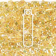 5x1.2mm Miyuki Quarter Tila Beads - Transparent Light Topaz AB - 7.2gm