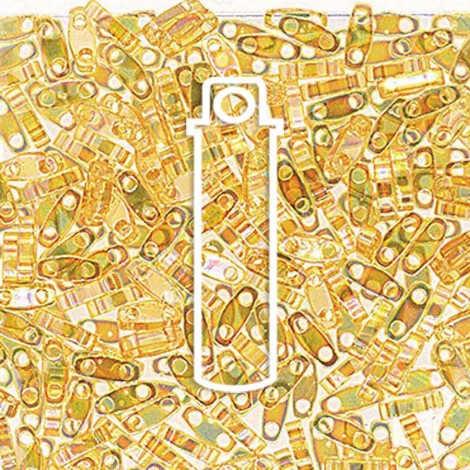 5x1.2mm Miyuki Quarter Tila Beads - Transparent Light Topaz AB - 7.2gm