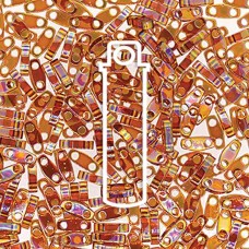 5x1.2mm Miyuki Quarter Tila Beads - Transparent Topaz AB - 7.2gm