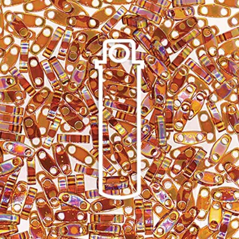 5x1.2mm Miyuki Quarter Tila Beads - Transparent Topaz AB - 7.2gm