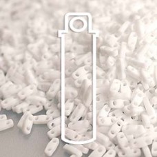 5x1.2mm Miyuki Quarter Tila Beads - Matte Opaque White - 7.2gm