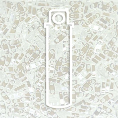 5x1.2mm Miyuki Quarter Tila Beads - White Opaque Luster - 7.2gm