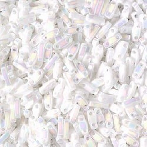 5x1.2mm Miyuki Quarter Tila Beads - Pearl White Opaque - 7.2gm 5x1.2mm Miyuki Quarter Tila Beads - Pearl White Opaque - 7.2gm