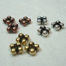 4mm TierraCast Quad Heishi Spacer Beads - Ant Gold or Copper