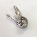17mm Rabbit Head Charms - Antique Silver Plated - Pack of 2