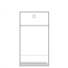 2.75x2" (75x50mm) ID Resealable Clear Cellophane Bags with White Header & Hanging Hole