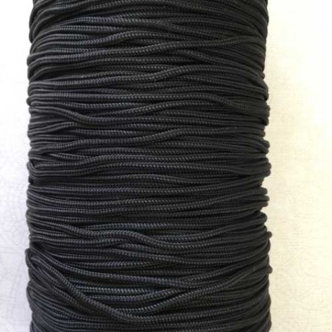 2mm Black Braided Polyester Cord