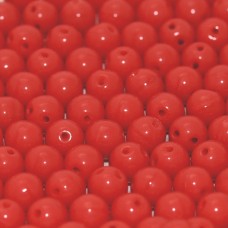 5mm RounDuo Czech 2-Hole Beads - Opaque Red