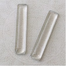 10x50mm Rectangle Domed Clear Glass Cabochons