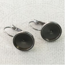 High Quality 304 Stainless Steel Leverback Earrings with 10mm ID Setting