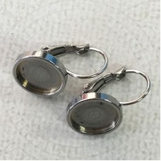 High Quality 304 Stainless Steel Leverback Earrings with 12mm ID Setting - 25mm length