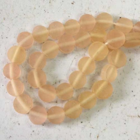 8x3mm Resin Coin Beads - Pink - Pack of 10