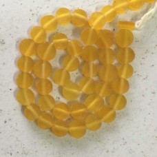 8x3mm Resin Coin Beads - Yellow - Pack of 10