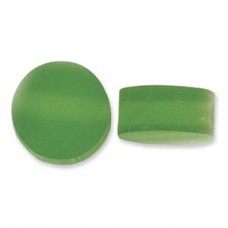 8x3mm Lt Green Resin Coin Beads