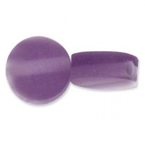 8x3mm Resin Coin Beads - Soft Purple - Pack of 10