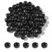 8x5-6mm Large 4mm Hole Resin Barrel Beads - Black - Pack of 100
