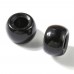 8x5-6mm Large 4mm Hole Resin Barrel Beads - Black - Pack of 100