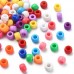 8x5-6mm Large 4mm Hole Resin Barrel Beads - Mixed Colour - Pack of 100