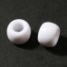 8x5-6mm Large 4mm Hole Resin Barrel Beads - White - Pack of 100