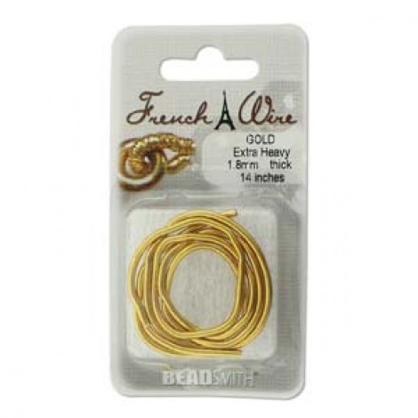 French Wire (Gimp) - Gold Colour - Extra Heavy - 35cm x1.8mm