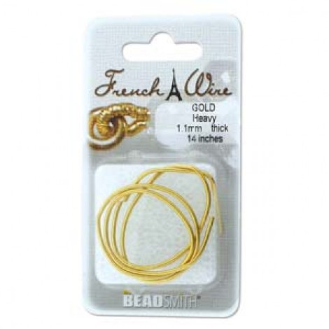 French Wire (Gimp) - Medium Gold Plated - 35cmx.9mm