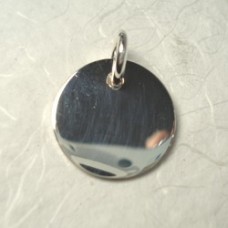 20mm 20ga Sterling Silver Polished Blank Drop w/10mm Jumpring - Each