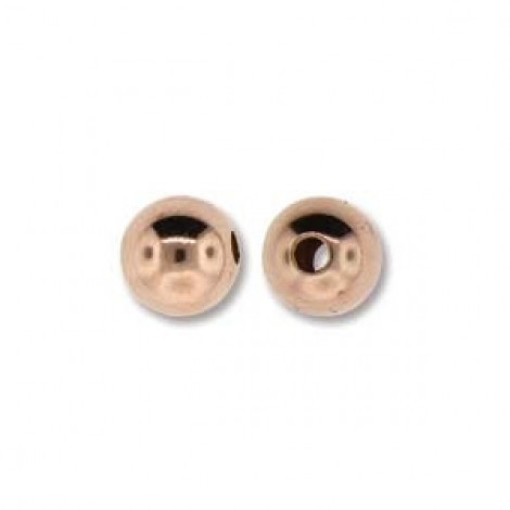 5mm Round Seamless 14Kt Rose Gold Filled Beads - 1.4mm hole