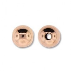 8mm Round Seamless Rose Gold Filled Beads - 2mm hole