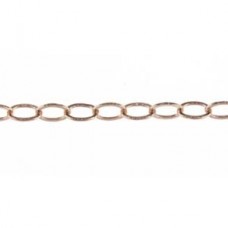 2.5mm 14Kt Rose Gold Filled Flat Cable Chain - Per 30cm (1ft)