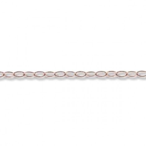 1.3-1.5mm 14Kt Rose Gold Filled Tiny Cable Chain