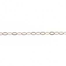 1.3mm 14kt Rose Gold Filled Tiny Flat Cable Chain