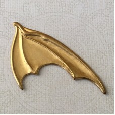 68x35mm Bat or Dragon Wings - Raw Pressed Brass - Right Wing