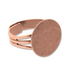 Adjustable Ring Base with 16mm Flat Pad - Antique Copper - Pack of 2