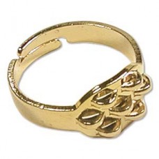 Adjustable Gold Plated Ring with 7 Loops - Pack of 2