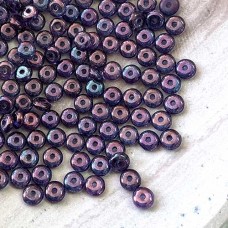 4mm Amethyst Lustre Czech Wafer Rondelles - Pack of 50