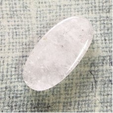 20x40mm Natural Crystal Quartz Oval Pendant with 2mm hole for stringing - Each