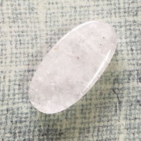 20x40mm Natural Crystal Quartz Oval Pendant with 2mm hole for stringing