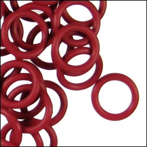 10mm Rubber O-Rings - Brick Red - Pack of 10