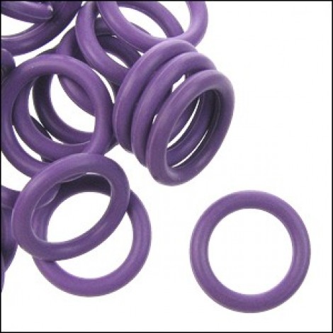 12mm Rubber O-Rings - Amethyst - Pack of 10