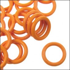 12mm Rubber O-Rings - Tangerine - Pack of 10