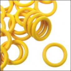 10mm Rubber O-Rings - Lemon - Pack of 10