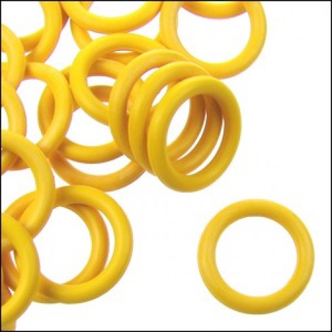 10mm Rubber O-Rings - Lemon - Pack of 10