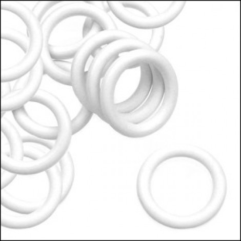 7.25mm Rubber O-Rings - White - Pk of 10