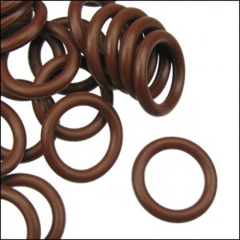 7.25mm Rubber O-Rings - Chocolate - Pk of 10