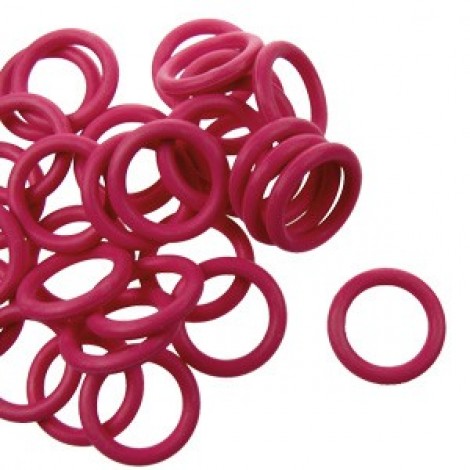 12mm Rubber O-Rings - Cherry Pop - Pack of 10